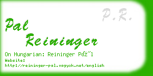 pal reininger business card